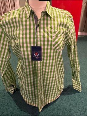 Fredd Marshall Green Check Long-Sleeve Men's Shirt